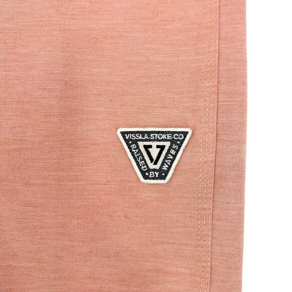 VISSLA Men's Solid Sets Volley Board Shorts XL Dusty Orange - Picture 4 of 12
